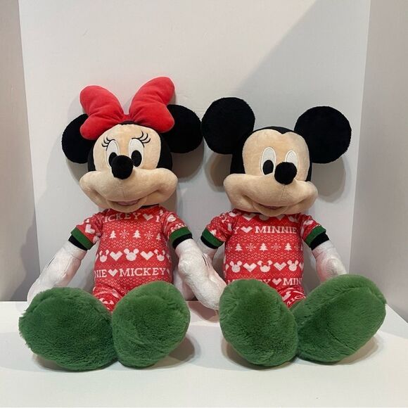 Disney Mickey and Minnie Mouse Plush Set NWOT - Picture 1 of 8